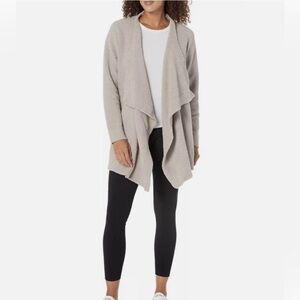 UGG Phoebe Wrap II Sweater Soft Knit Draped Cardigan Granite Beige small